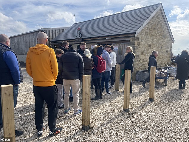 Huge queues have been photographed outside Jeremy Clarkson's Diddly Squat farm shop in the Cotswolds following its reopening last month