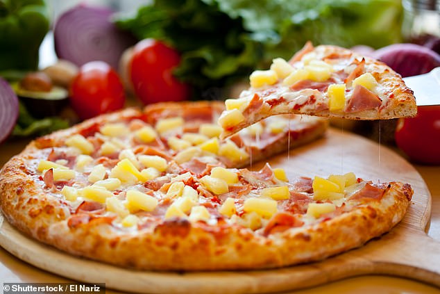 Pineapple on pizza came in second on the list, while serving the dish with garlic bread also annoyed 18 percent of respondents