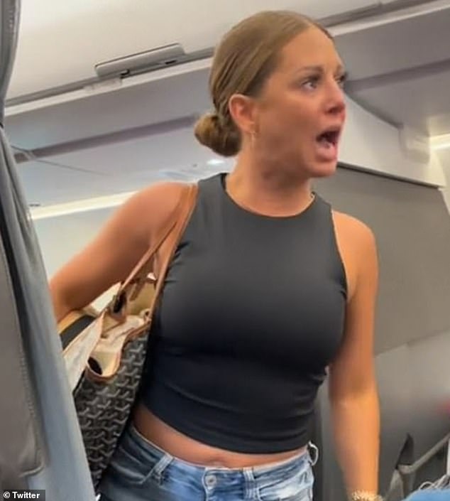 Tiffany Gomas, 39, aka 'The Crazy Plane Lady', who stopped an American Airlines flight from taking off after she suffered a breakdown after accusing a passenger she said stole her AirPods in July 2023