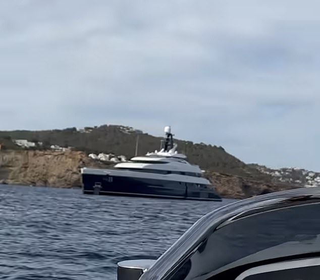 Christopher shared a glimpse of the luxury yacht where Jordan is staying with his family