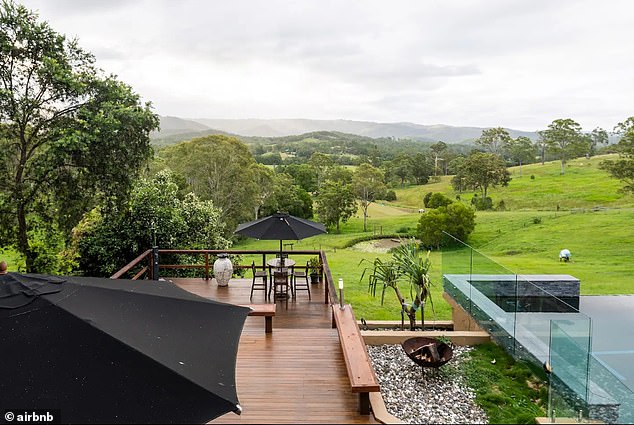 A separate terrace provides a charming setting for al fresco dining, with hills merging into mountain ranges