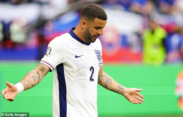 Kyle was in the starting XI for England's crucial draw, which got off to a poor start, with Slovakia scoring in the opening 25 minutes.