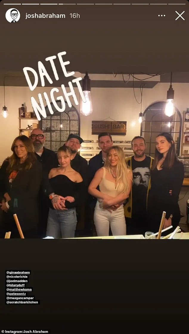 Earlier in the evening, music producer Josh Abraham shared a group photo on his Instagram Stories