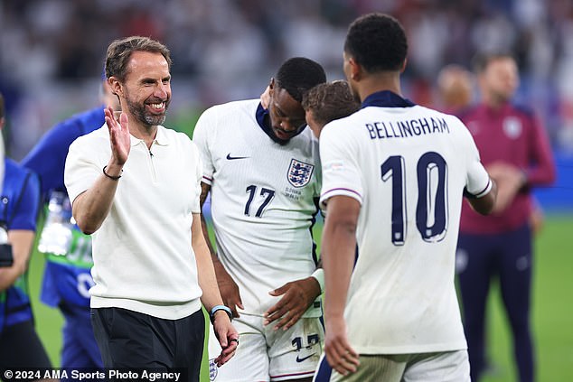 Bellingham hits out at 'negative energy' being spread by critics of Gareth Southgate's selection (left)