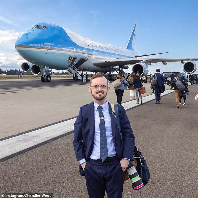 Former White House Deputy Director of Photography Chandler West (pictured) wrote in an Instagram Story: “I know a lot of these people and how the White House works.  They'll say he's got a 
