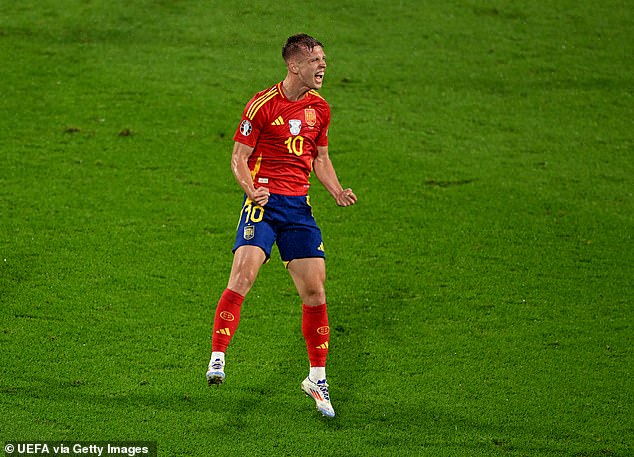 Dani Olmo's goal made it 4-1 for Spain and added even more sparkle to the score