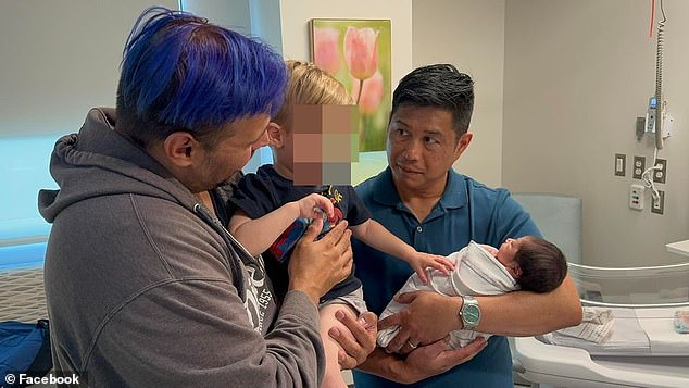 Diana's parents Romer and Jayson De Los Santos (pictured) took her home on April 11 after flying to Arizona, where they met the girl for the first time in the hospital.
