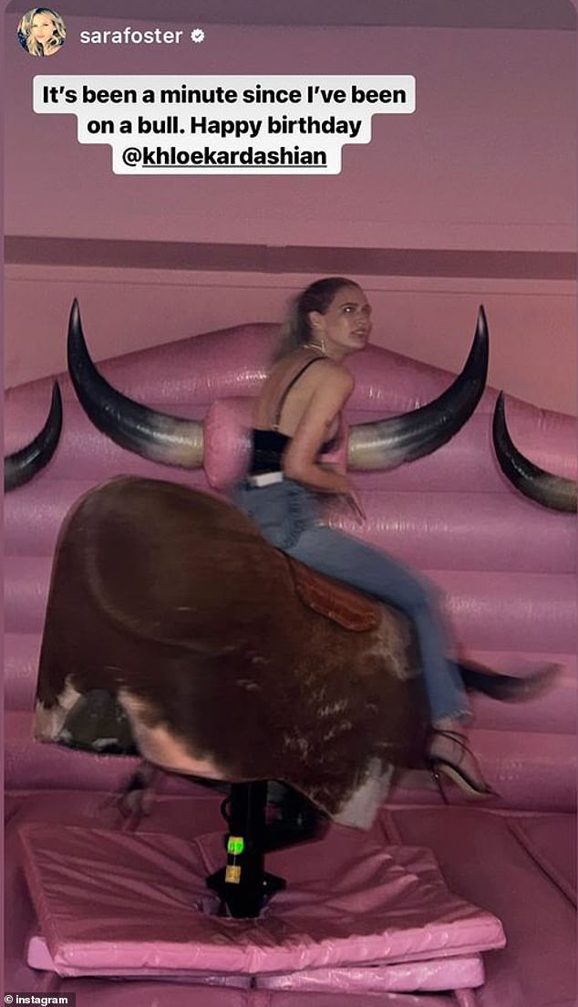 When they weren't grooving on the dance floor, guests took turns riding a realistic-looking mechanical bull