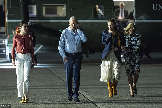 The rest of the Biden family tried to be more supportive and wanted to know what they could do to help if the president continued.