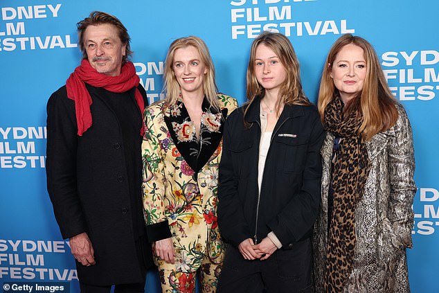 Miranda, 56, put on a stylish display as she posed alongside her sister Gracie, 37, her husband Peter O'Brien and their daughter Darcey, 19, for the premiere