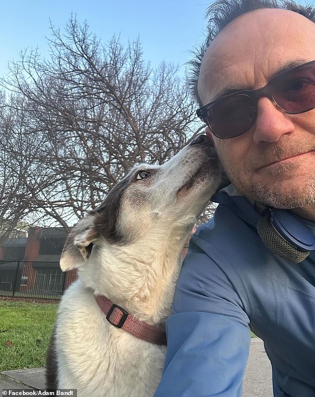 Greens leader Adam Bandt's dog Max died last weekend after '14 years of friendship, love and fun' (together, above).  He took the opportunity to send a fundraising email