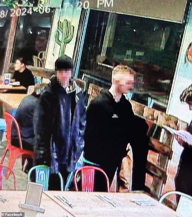 Tequila n Tacos shared CCTV footage of two men who they say ate and drank alcohol at the Mexican restaurant, running up a $200 bill, before walking away without paying