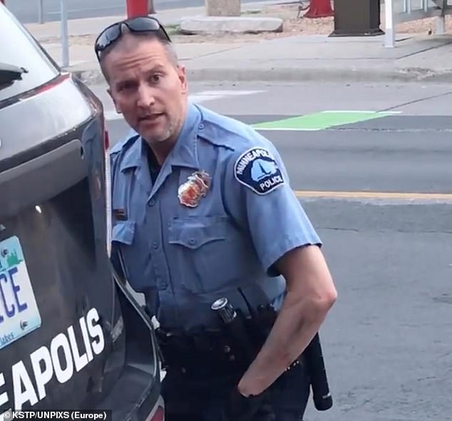 Violent crime was already on an upward trend in the first half of 2020, but really increased after the killing of Floyd by Minneapolis police officer Derek Chauvin, seen here