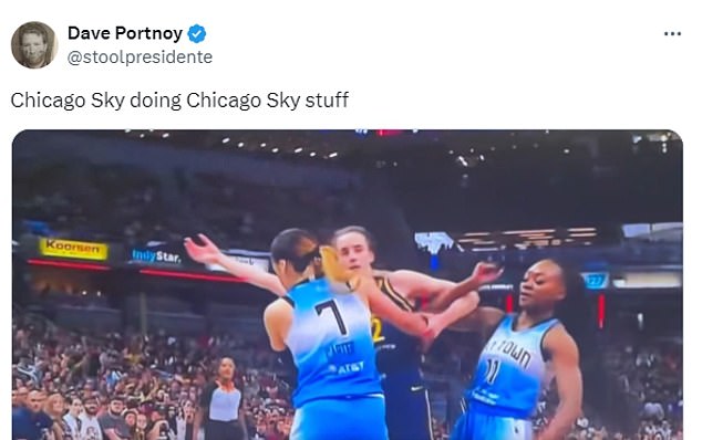Barstool chief Dave Portnoy went to X to accuse the Chicago Sky of 'doing Chicago Sky things'