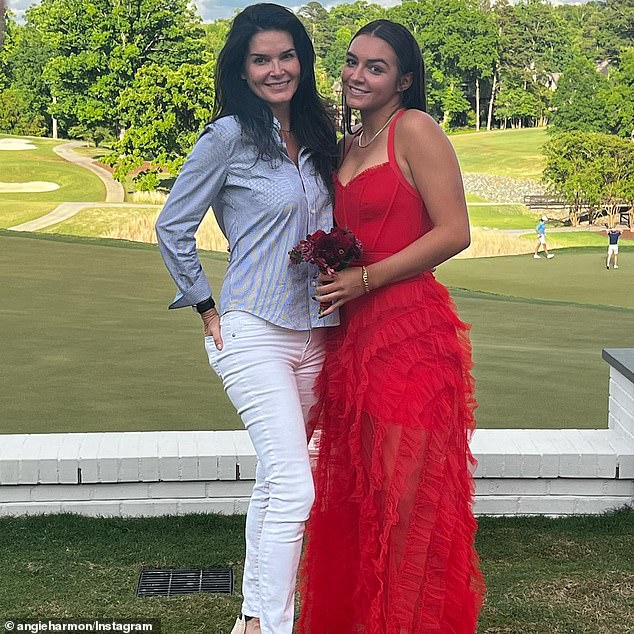 Avery Sehorn, 18, daughter of Law and Order actress Angie Harmon (pictured together), was arrested this week after allegedly breaking into a nightclub and stealing booze