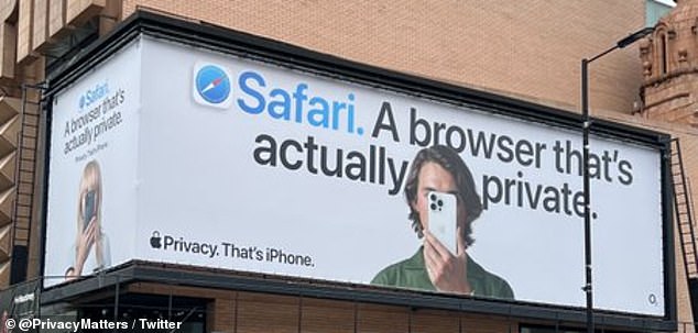 Apple promoted the security of its own Safari browser – which has nearly a billion users worldwide – on billboards around the world to discourage people from using the Chrome alternative, which has an estimated 3.4 billion users