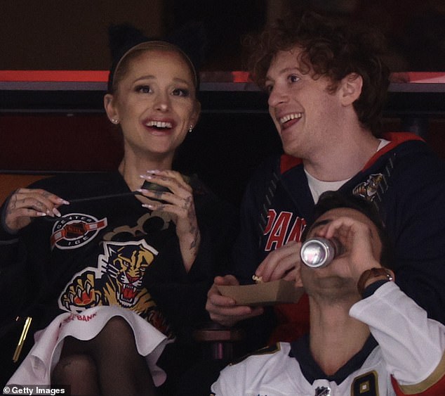 Ariana Grande and her boyfriend Ethan Slater were spotted during Game 1 of the Stanley Cup Final