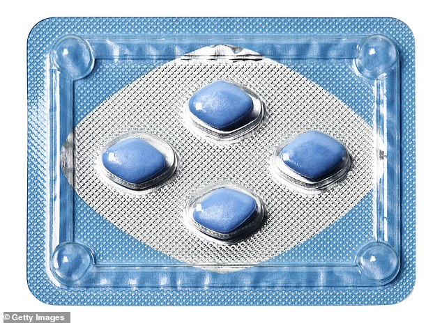 Erectile dysfunction affects 4.3 million men in Britain, including half of all men aged 40 to 70.  One in ten will experience erectile dysfunction at some point in their lives.  Drugs such as Viagra (pictured) are used to treat erectile dysfunction in at least two-thirds of cases, according to the NHS