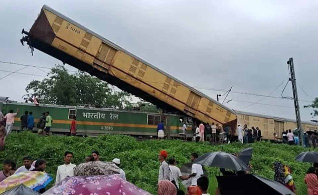 At least eight people were killed and dozens of others were injured when two trains collided in India