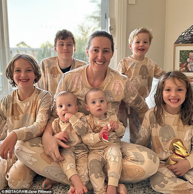 Pittman (pictured with her children) was moved to tears after a recent conversation with her eldest daughter Emily (left)