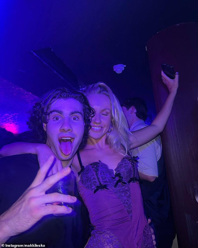 Giddey was photographed dancing with Melbourne model Maki Lesko in what appears to be a Melbourne nightclub