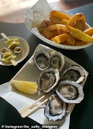 Freshly shucked native oysters and hand-cut fries
