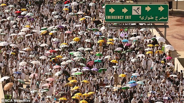 Muslim pilgrims arrive to perform the symbolic 'stoning of the devil' ritual during the annual Hajj pilgrimage in Mina.  Photo: Fadel Senna/AFP