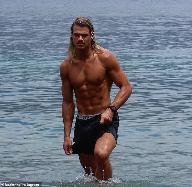 Bailey Smith risked serious injury on Tuesday as he enjoyed picturesque views of the famous Greek islands.  The AFL star is currently enjoying an extended stay in Europe, with his latest stop taking him to Antiparos, a tranquil and unspoilt island next to busy Paros, located in the Aegean Sea.  Pictured