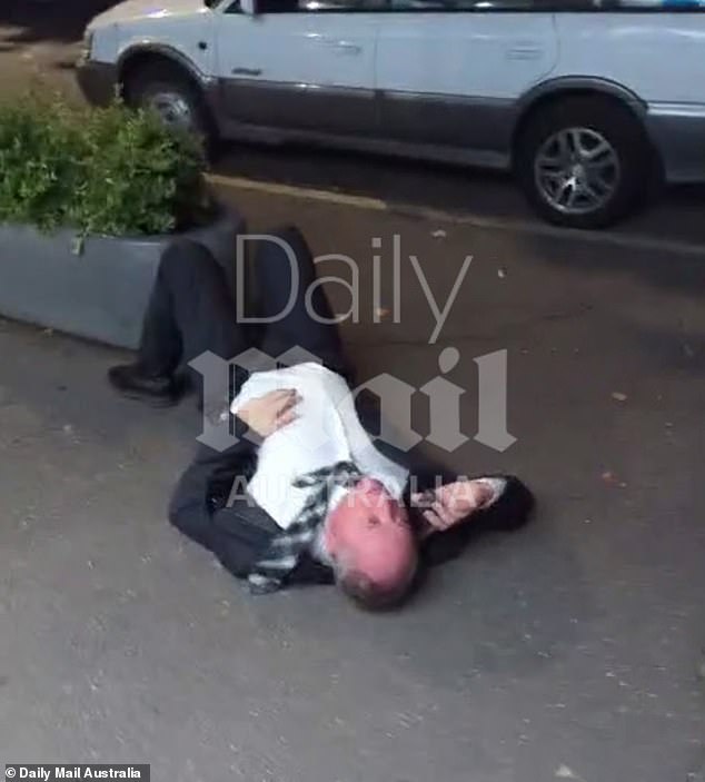 Former Deputy Prime Minister Barnaby Joyce was filmed rolling on the floor while muttering profanities into his phone on a Wednesday evening in February (pictured)