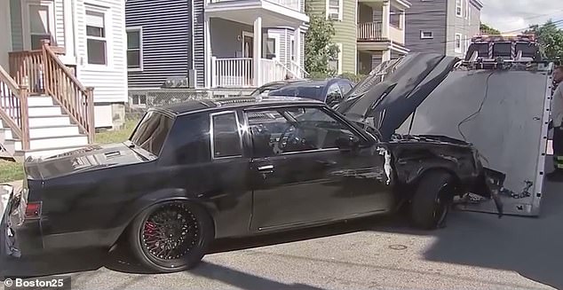 A black 1990s Buick Grand National was stolen and used in a demolition derby as the thief rampaged through the streets of Boston, crashing between 15 and 20 parked cars