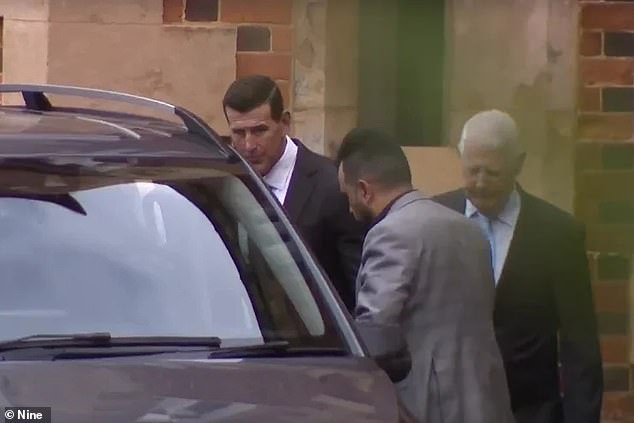 Ben Roberts-Smith is seen outside Government House in Western Australia where he received the Coronation Medal from King Charles III