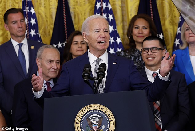 President Joe Biden raised $8 million at a fundraiser in Virginia on a day he took actions that could give citizenship to 500,000 migrants