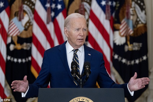 “He's trying to solve a serious problem that he has,” President Joe Biden said, when asked whether Israeli Prime Minister Benjamin Netanyahu was playing politics with the war in Gaza.