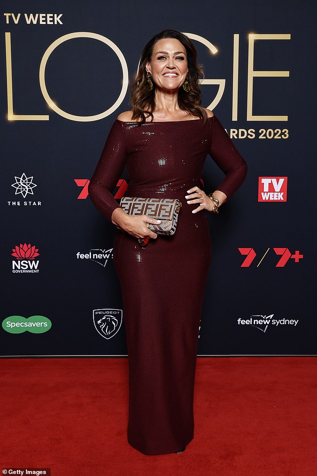 Chrissie Swan, 50, has been banned from the 2024 Logie Awards. Pictured at the 2023 Logie Awards