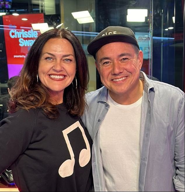 Chrissie shared the shocking news with the ceremony's host, Sam Pang, 50, (right) on Nova FM's The Chrissie Swan Show on Tuesday