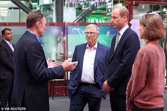 Bill Gates and Prince William tour the Innovation Showcase at the Breakthrough Energy Summit in London, June 27, 2024