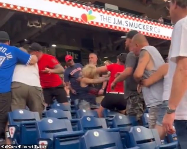 The Guardians' victory against the Blue Jays was marred by violence in the stands on Friday