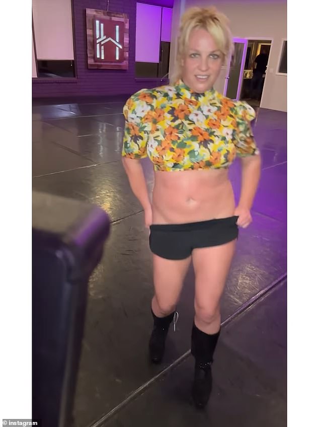 Britney Spears, 42, showed off her fit body in a stylish outfit as she showed off her dancing skills in a new Instagram video uploaded on Saturday