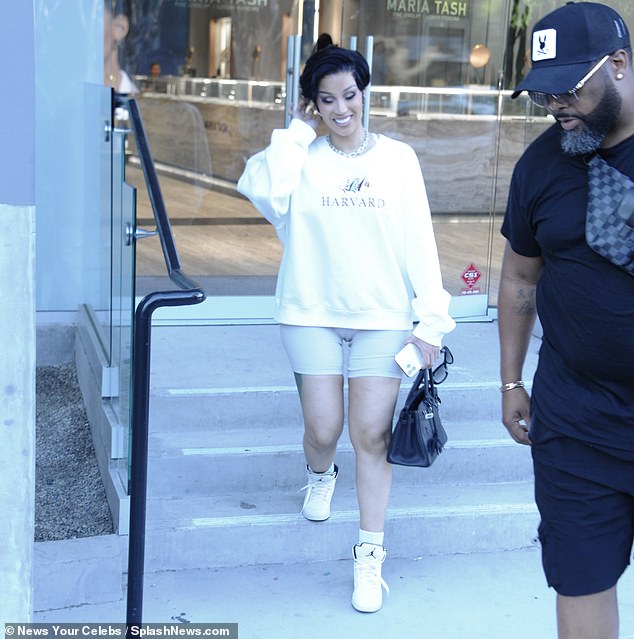 Cardi B was spotted on a day out in Los Angeles on Monday