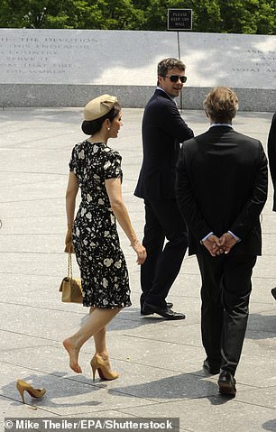 Queen Mary of Denmark lost her shoe when she and her husband, King Frederik, visited the grave of John F Kennedy at Arlington National Cemetery, Virginia, in 2010.
