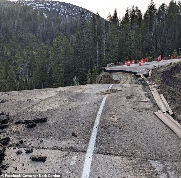 It comes days after geologists and engineers were sent to the milestone to look over a crack and fall in the road, said Stephanie Harsha, a spokesperson for the Wyoming Department of Transportation's District 3.