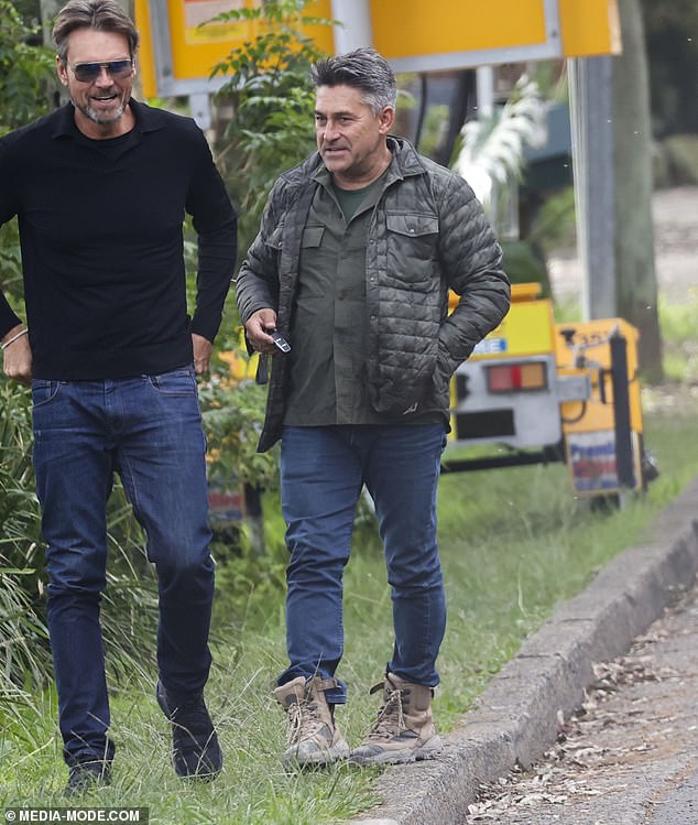 Jamie Durie stopped by on Wednesday to see the latest work done on his sprawling six-story waterfront mansion