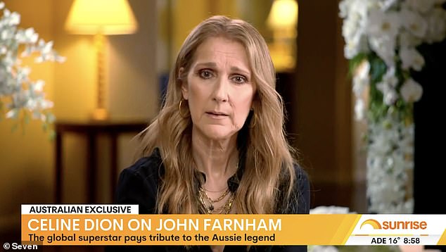 Celine Dion has revealed how listening to John Farhnam perform inspired her to keep singing amid her struggle with stiff person syndrome