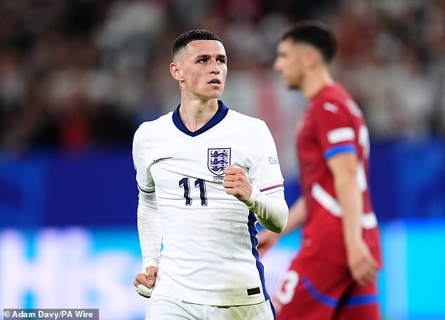 Cesc Fabregas has urged Phil Foden (pictured) to 'step up' his game when he plays for England