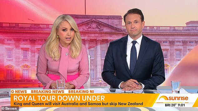 Longtime Channel Seven presenter Matt Doran made a welcome return to screens on Saturday.  The 41-year-old rejoined co-host Monique Wright for Weekend Sunrise after being away from the desk for the past four weeks.  (Pictured)