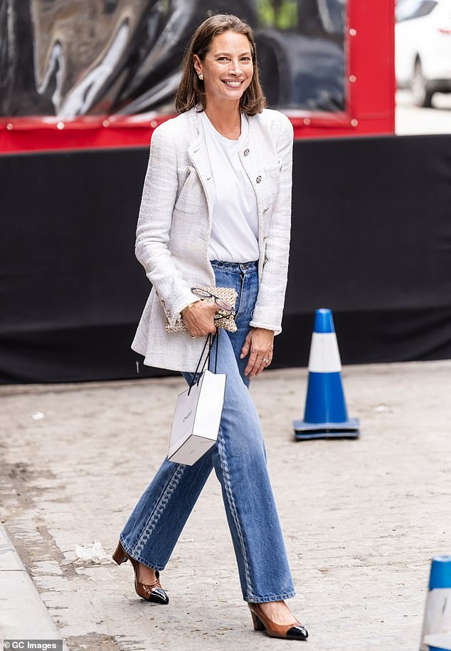 Turlington has maintained her supermodel good looks well into her 50s.  A week ago, the Vogue cover girl was spotted outside the women's luncheon at the Chanel Tribeca Festival in New York City