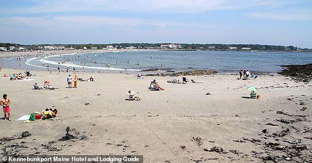 Swimmers have been warned to avoid several Maine beaches, including Kennebunkport (pictured) due to high levels of enterococcal bacteria