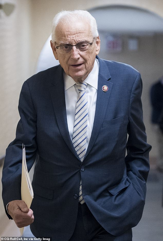 The owner of the dubious award was Bill Pascrell of New Jersey (seen here leaving the House in 2019), who is 87 years old and is not a fan of Donald Trump