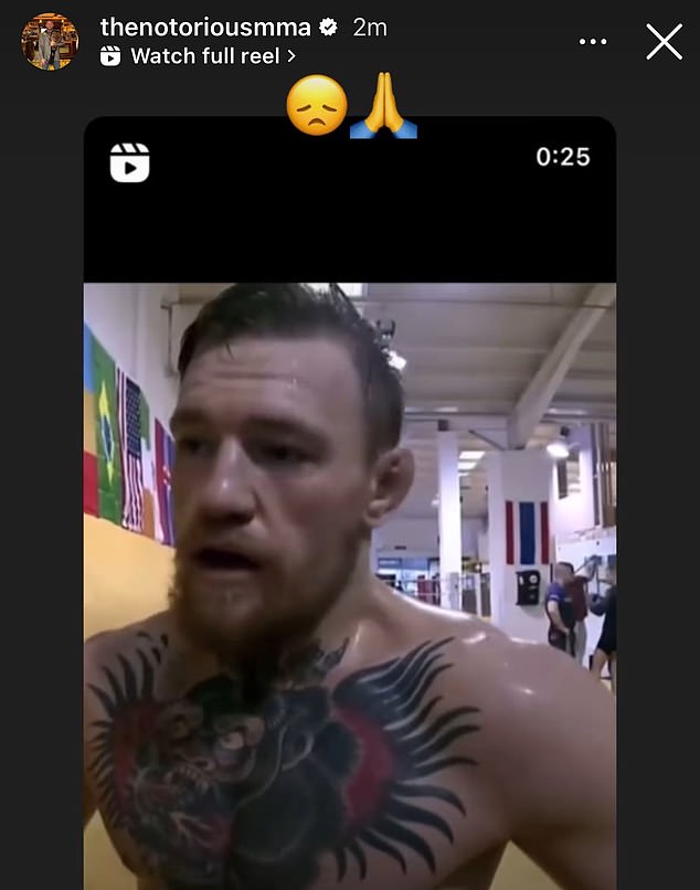 Conor McGregor shared an old video on Instagram in which he talked about injuries