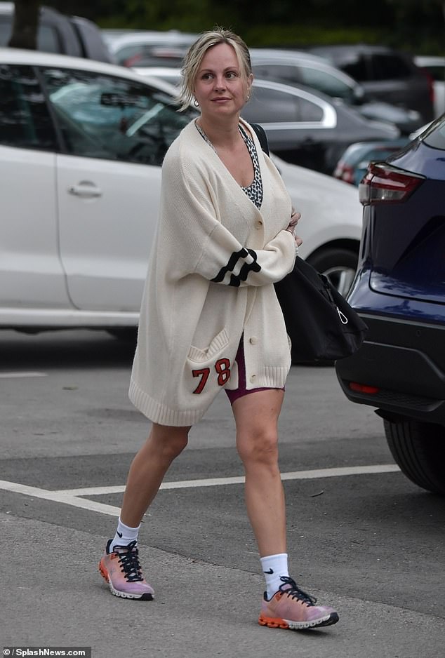 Coronation Street star Tina O'Brien cut a casual figure on Saturday as she was pictured leaving her gym in Manchester